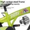 16 inch kids bike with training wheels and stand Adjustable saddle Suitable for boys and girls aged 4-8 years tall Height 41-46 inches