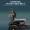 Outdoor Kids Pedal Go Kart Ride-On Toy Black with Adjustable Seat Handbrake Non-Slip Wheels for Boys Girls 5-12