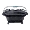 Portable Cast Iron BBQ Grill with Grate for Outdoor- style B