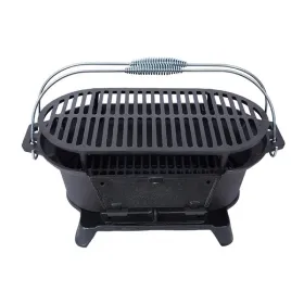 Portable Cast Iron BBQ Grill with Grate for Outdoor- style B