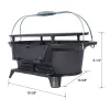 Portable Cast Iron BBQ Grill with Grate for Outdoor- style B