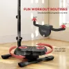 Foldable Ab Twister Board with LCD Display — Waist Trimming Core Workout Equipment for Women & Men, Red