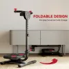 Foldable Ab Twister Board with LCD Display — Waist Trimming Core Workout Equipment for Women & Men, Red