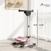 Foldable Ab Twister Board with LCD Display — Waist Trimming Core Workout Equipment for Women & Men, Pink