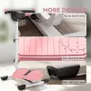 Foldable Ab Twister Board with LCD Display — Waist Trimming Core Workout Equipment for Women & Men, Pink
