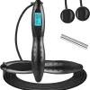 1pc Jump Rope With Digital Calorie Counter And Time Setting; Skipping Rope For Women Men Adults Kids Working Out Exercises Fitness Training - black