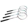 Complete Badminton Set – 4 Rackets, 3 Birdies, Regulation Net with Poles & Carry Bag | Outdoor Backyard Family Game Set