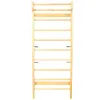 Wooden Swedish Ladder, Stall Bars Set for Physical Therapy & Gymnastics (with Adjustable Pull-up Bar)