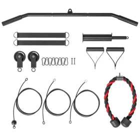 Weight Cable Pulley System for Home Gym – Universal Loading Pin for LAT Pull Down & Biceps Curl (Red)
