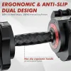 Adjustable Dumbbell Set of 22.5LB Set-1Sec -5 in 1 Free Weights Dumbbells Set with Effortless Tray/No-Slip Handle-Compact Size