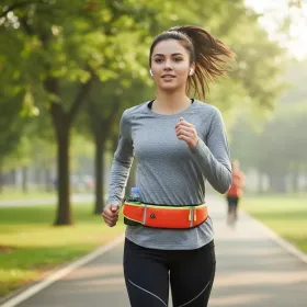 Seamless Outdoors – Running Belt W Water Slot - orange