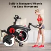 Stationary Exercise Bike with Silent Belt Drive, 20 lbs Flywheel, Multi Position Adjustment & Real Time Workout Feedback