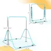 Home Gymnastics Bar for Kids – Adjustable Height, Folding Design, Green