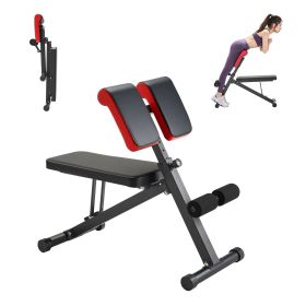 Foldable Hyperextension Bench & Sit-Up Machine for Home Gym