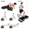 43" Adjustable Training Step Board – Aerobic Stepper with 4 Risers for Home Fitness & Cardio Workouts