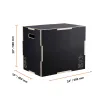 3 in 1 Plyometric Jump Box – 24/20/16 Inch Wooden Plyo Box | Anti Slip Agility & Strength Training Platform for Home Gym (Black)