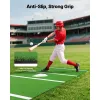 Baseball Hitting Mat – 12x6 ft Batting Cage Mat with Home Plate, Anti Fade Turf & Non Slip Backing (Green)