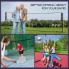 Adjustable Outdoor Game Set with Net – Badminton, Volleyball, Pickleball & Beach/Driveway Play | AOSOM