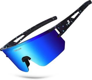Blue Polarized Sports Sunglasses | UV400 Baseball & Cycling