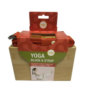 Bamboo Block & Strap Combo (Red Strap)