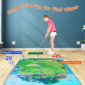Casual Golf Game Set - Indoor/Outdoor Chipping Mat & 20 Balls