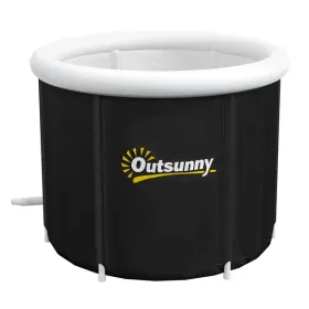 Portable Cold Plunge Tub with Insulated Thermo Lid – Ice Bath for Athletes’ Muscle Recovery, Black