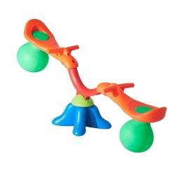 Kids Seesaw, 55 lbs Load Capacity per Seat, Sit and Spin Teeter Totter with Handles, Kids Outdoor Playground Equipment