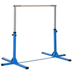 Gymnastics Bar for Kids, Adjustable Height Kip Bar for Home, Blue