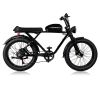 24" Fat Tire 1000W Electric Cafe Racer E-Bike BK – Dual Suspension