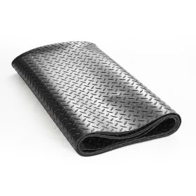 Diamond-Plate Rubber Flooring Roll, 3 mm x 4 ft x 8 ft Garage Floor Mat, SBR Rubber Garage Flooring Roll, Easy to Clean