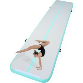 Gymnastics Air Mat, 4 inch Thickness Inflatable Gymnastics Tumbling Mat, Tumble Track with Electric Pump