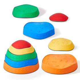Balance Stepping Stones for Kids, 5 PCS, Up to 220 lbs, Non-Slip Toddlers Sensory Stepping Stones
