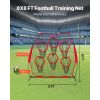 8 x 8 ft Football Trainer Throwing Net, Training Throwing Target Practice Net with 6 Target Pockets