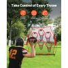 8 x 8 ft Football Trainer Throwing Net, Training Throwing Target Practice Net with 6 Target Pockets
