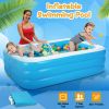 Inflatable Swimming Pools Inflatable Lounge Pool for Kids Baby Adult Inflatable Water Ball Pool for Outdoor Garden Backyard Summer Water Party 120*72*