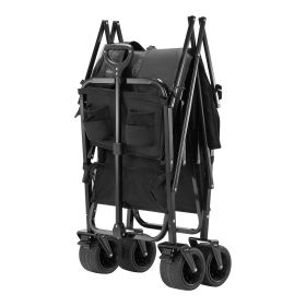 Double Decker Collapsible Wagon – 400L Heavy Duty 450lbs All-Terrain Cart