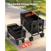 Double Decker Collapsible Wagon – 400L Heavy Duty 450lbs All-Terrain Cart