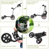 Durable Foldable Steel Golf Cart with Mesh Bag | Push Trolley