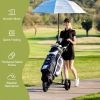 Durable Foldable Steel Golf Cart with Mesh Bag | Push Trolley