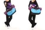 Purple Multifunction Yoga Mat Tote Bag with Breathable Pouch