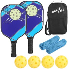 Fiberglass Pickleball Set - 2 Paddles, 4 Balls & Cooling Towels