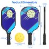 Fiberglass Pickleball Set - 2 Paddles, 4 Balls & Cooling Towels