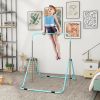 Kids Folding Gymnastics Bar - Height Adjustable Kip Bar (Vibrant Green)