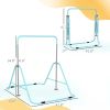 Kids Folding Gymnastics Bar - Height Adjustable Kip Bar (Vibrant Green)