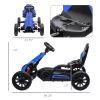 Kids Blue Pedal Go Kart with Adjustable Seat