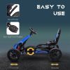 Kids Blue Pedal Go Kart with Adjustable Seat