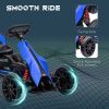 Kids Blue Pedal Go Kart with Adjustable Seat