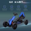 Kids Blue Pedal Go Kart with Adjustable Seat