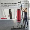 Freestanding Punching Bag with Stand for Adults | Red Canvas