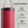 Freestanding Punching Bag with Stand for Adults | Red Canvas
